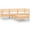 vidaXL 4-delige Loungeset massief grenenhout