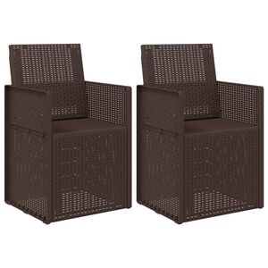 vidaXL Tuin Eetstoelen 2 st Bruin PP