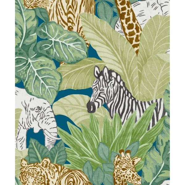 Noordwand Behang Good Vibes Jungle Animals groen en zwart