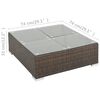 vidaXL 8-delige Loungeset met kussens poly rattan bruin