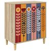 vidaXL Ladekast ESSEN Zonnebloemprint 66 x 36,5 x 75 cm Bewerkt hout