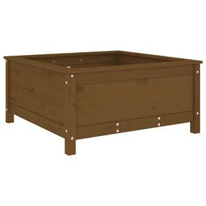 vidaXL Plantenbak 82,5x82,5x39 cm massief grenenhout honingbruin