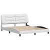 vidaXL Bedframe zonder matras "Hvar" kunstleer wit 160x200 cm