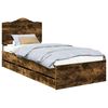 vidaXL Bedframe met lade Gerookte Eik 90 x 200 cm Ingenieurshout