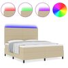 vidaXL Boxspring bed Lichtgrijs en wit. 203 x 180 x 128 cm