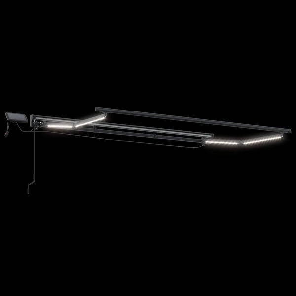 vidaXL Handmatige Luifelhouder met LED's Cr&egrave;me 2,5 x 2 m