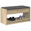 vidaXL Halbank met kussen met plank Sonoma Eiken 83 x 38 x 45 cm
