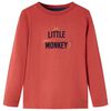 Kindershirt met lange mouwen 92 roodbruin