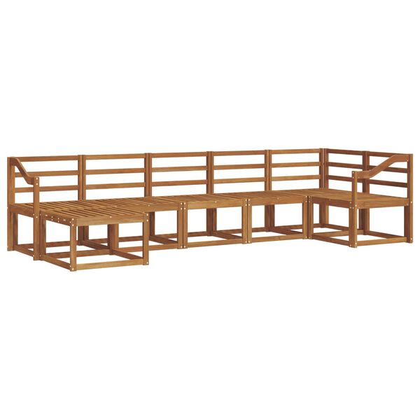 vidaXL Buiten bankenset 7 pcs Naturel Massief Acaciahout
