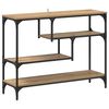 vidaXL Wandtafel met plank Artisan Eiken 100 x 30 x 75 cm Bewerkt hout