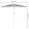 vidaXL Parasol met stalen paal 223x223x213 cm groen