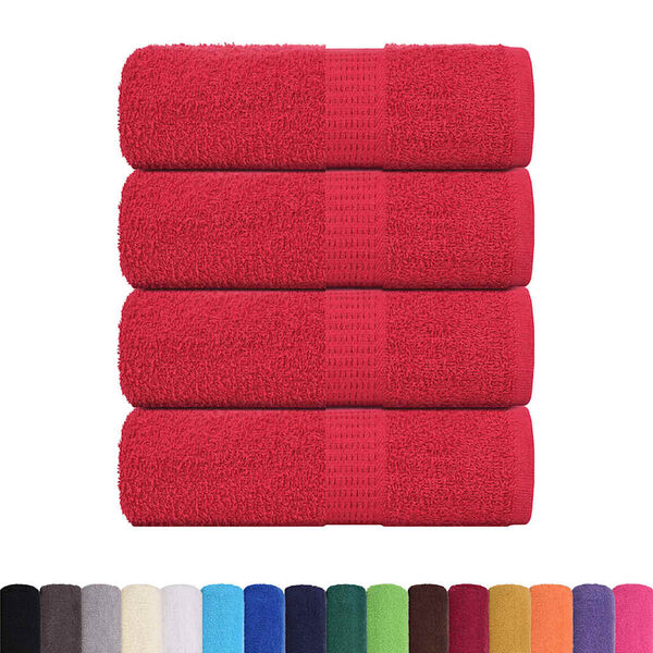 vidaXL Washandjes FROGN 4 st 30x30 cm 360 g/m² rood