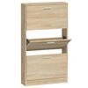vidaXL Schoenenkast 59x17x108 cm bewerkt hout eikenkleurig