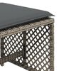 vidaXL Tuinkrukken 4 st met kussens 41x41x36 cm poly rattan grijs