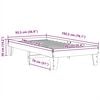 vidaXL Bedframe zonder matras massief grenenhout wit 90x190 cm