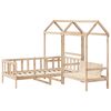 vidaXL Kinderbed met huisje en bankje massief grenenhout 90x190 cm