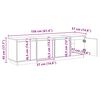 vidaXL Tv-meubel 156x37x45 cm massief grenenhout