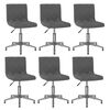 vidaXL Eetkamerstoelen draaibaar 6 st fluweel donkergrijs