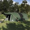 vidaXL Tunneltent met dak met opslag Groen en Wit 740 x 370 x 220 cm