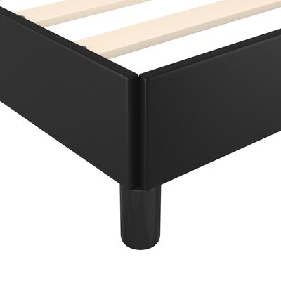 vidaXL Bedframe met hoofdbord kunstleer zwart 140x200 cm