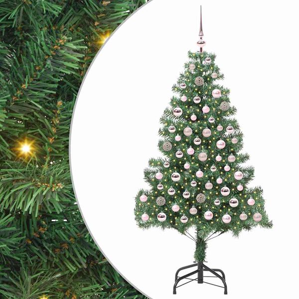 vidaXL Kerstboom met 300 LED met standaard Groen 180 cm PVC