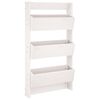 vidaXL Plantenbak wandmontage 3-laags 60x18,5x110 cm grenenhout wit