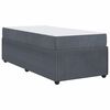 vidaXL Bedframe met matras Donkergrijs 90 x 200 cm Stof