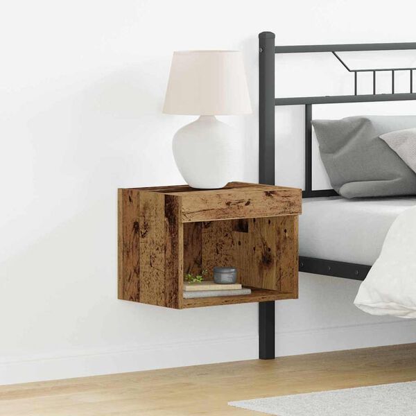 vidaXL Tv-meubelset met LED 2 pcs Oudhout 40 x 30 x 30 cm Bewerkt hout