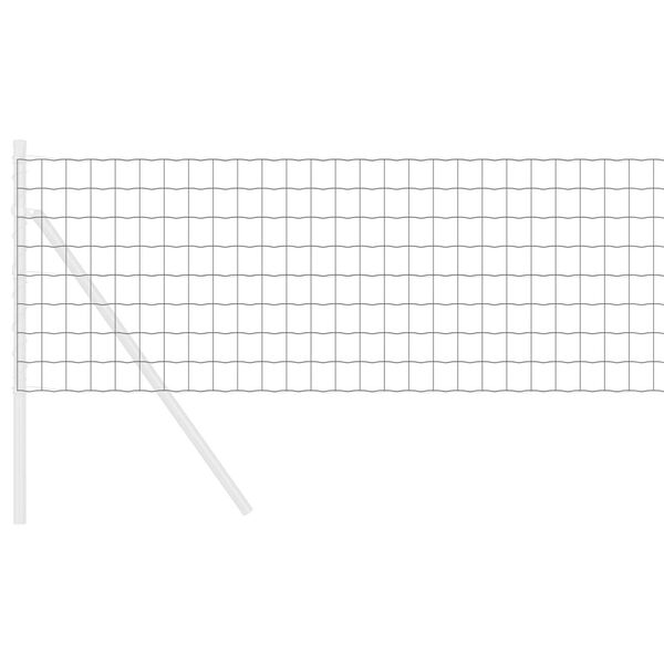 vidaXL Euro Hek Grijs 0,4 x 25 m PVC-gecoat ijzer