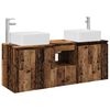 vidaXL Badkamerkastenset 3 st Oud hout 49,5 x 41 x 63 cm Bewerkt hout