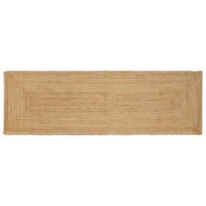 vidaXL Gebied Tapijt Beige 80 x 300 cm Jute