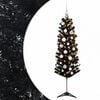vidaXL Smalle kunstkerstboom met kerstballen 120 cm 150 LED's Warmwit