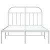 vidaXL Bedframe met hoofdbord metaal wit 120x190 cm