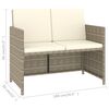 vidaXL 6-delige Tuinset met kussens poly rattan beige