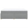 vidaXL Boxspring met matras stof lichtgrijs 140x190 cm