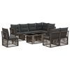 vidaXL Tuinbankenset 9 st Grijs poly rattan