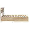 vidaXL Bedframe met lade met hoofdeinde met opslag Bewerkt hout