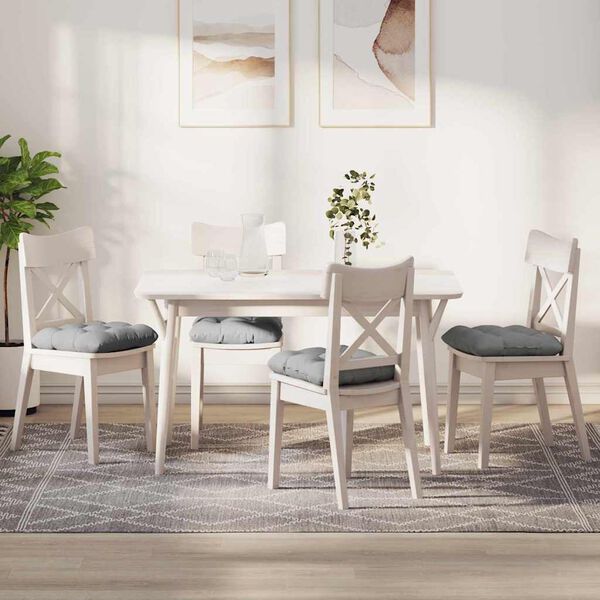 vidaXL Zitkussens 4 pcs Wolkengrijs 40 x 40 x 12 cm Stof