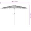 vidaXL Parasol met LED's en stalen paal 288x288x225 cm bruin