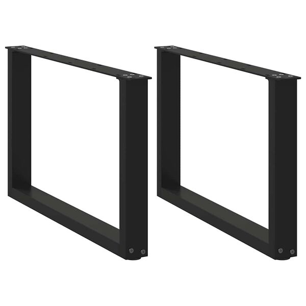 vidaXL Salontafelpoten 2 st U-vormig 60x(42-43) cm staal zwart