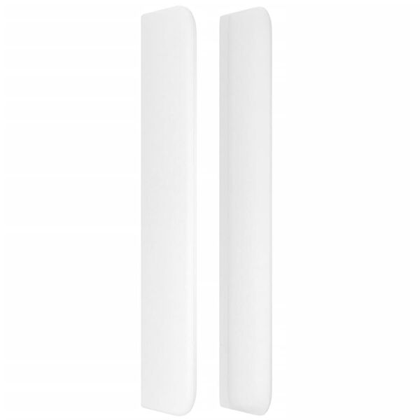 vidaXL Hoofdbord met randen 163x16x118/128 cm kunstleer wit