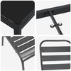 vidaXL Tuin eettafelset 7 pcs Antraciet Gepoedercoat staal