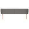 vidaXL Hoofdbord met randen 203x23x78/88 cm stof donkergrijs