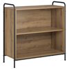 vidaXL Boekenkast 80 x 33 x 80 cm Bewerkt hout Artisanaal eiken