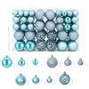 vidaXL Kerstballen 100 st 3/4/6 cm turquoise