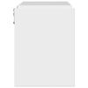 vidaXL Wandschappen 2 st 100x15x20 cm bewerkt hout hoogglans wit
