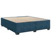 vidaXL Boxspring met matras fluweel blauw 180x200 cm