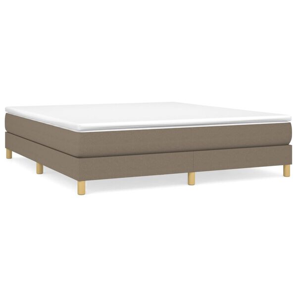 vidaXL Boxspring bed stof taupe 160x200 cm