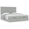 vidaXL Ottoman bed met matrassen 200x200cm fluweel lichtgrijs