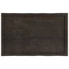 vidaXL Tafelblad natuurlijke rand 100x60x(2-4)cm eikenhout donkerbruin